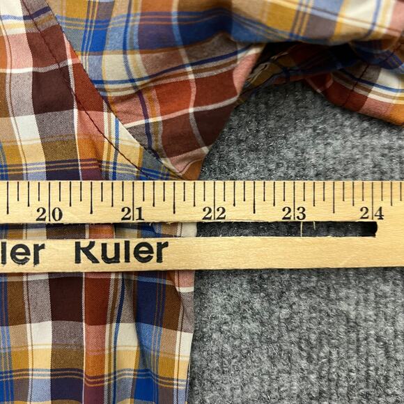 Marmot For Life Shirt Mens Medium Multicolor Plaid Pocket Short Sleeve Button-Up - Picture 9 of 10